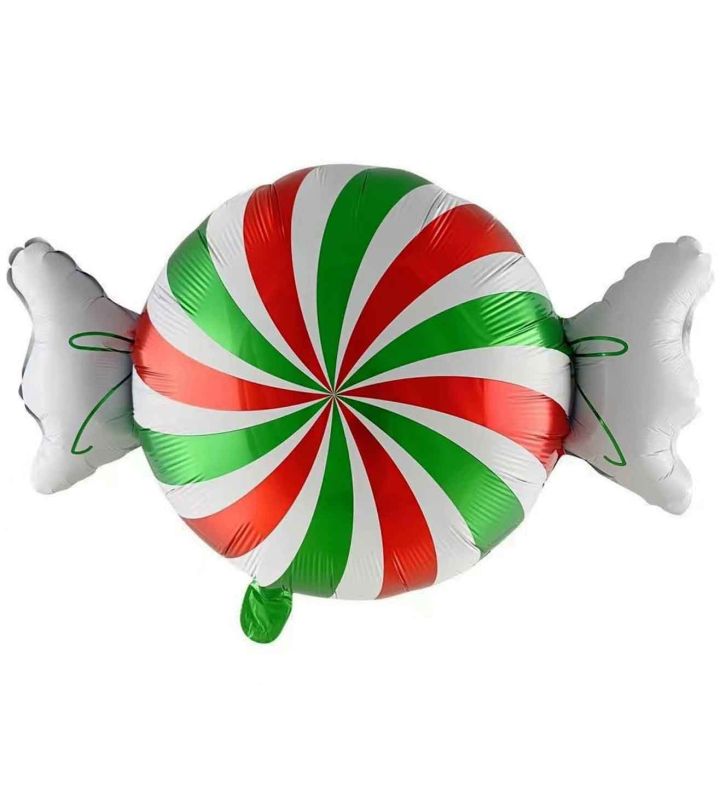 50x70cm Bamboo Party Swirl Candy Red/Green/White