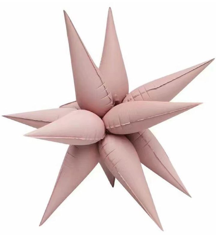63.5cm Pastel Pink Starburst Bamboo Party Foil Balloon