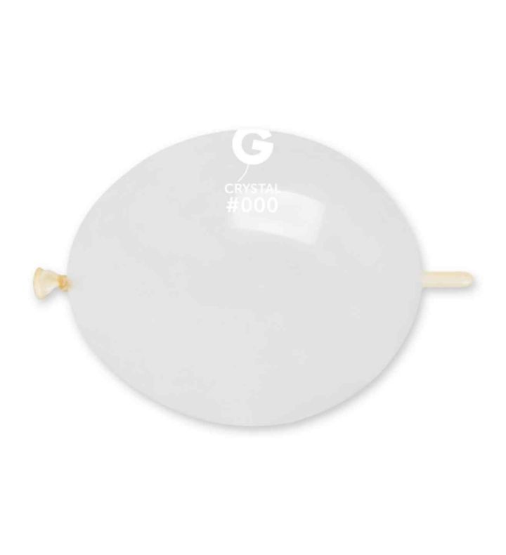 6" Gemar Crystal 000 Link Latex Balloons 100ct