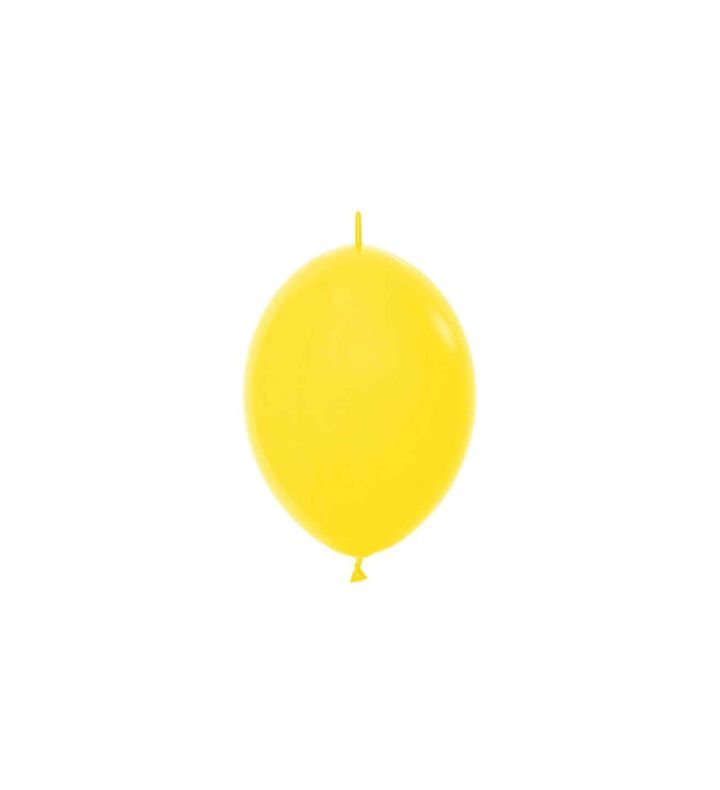 6" Sempertex Link Yellow 020 Latex Balloons 50ct