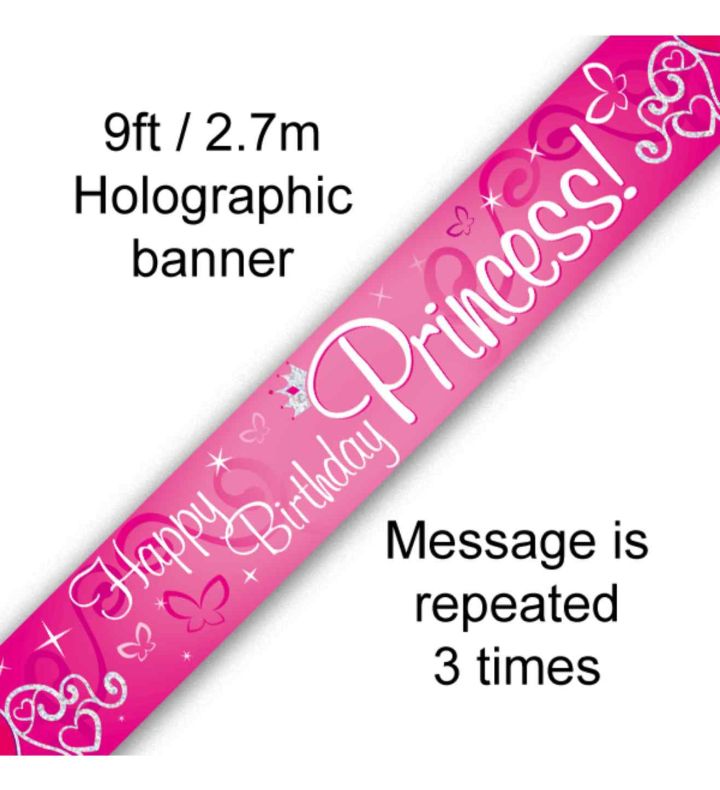 9ft Oaktree 'Birthday Princess' Holo Banner