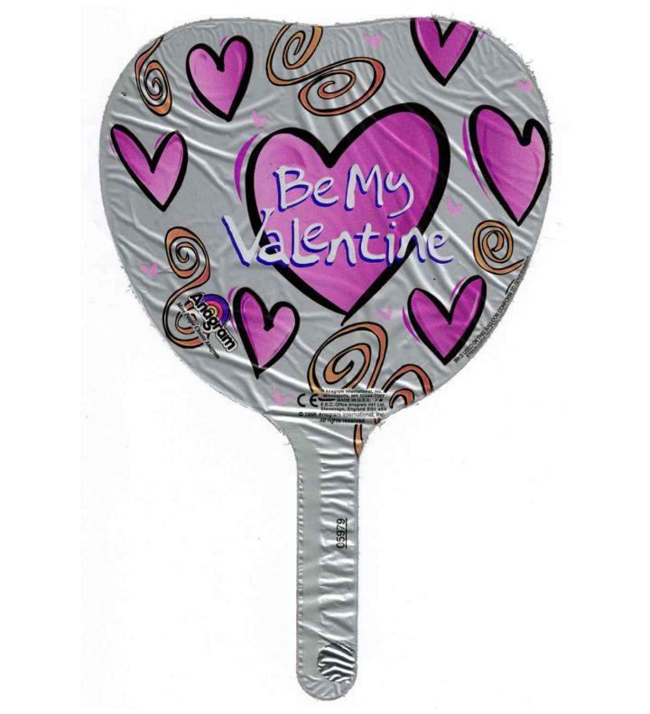 9" Be My Valentine Anagram  Heart Foil Balloon