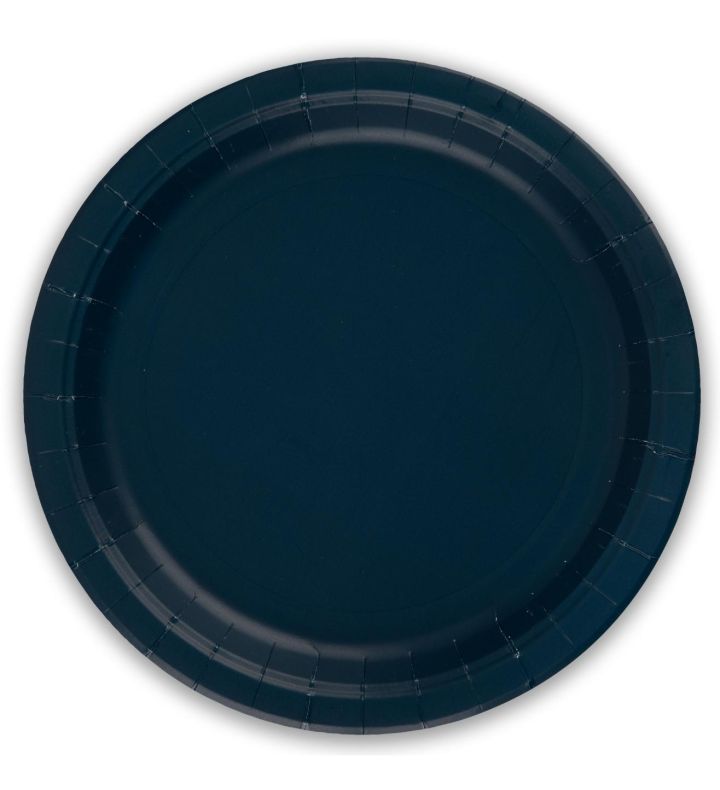 9" Paper Plates Navy Blue Oaktree 8ct