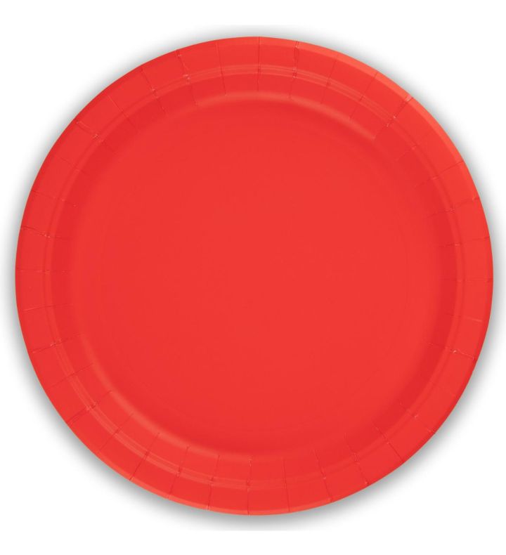 9" Paper Plates Red Oaktree 8ct