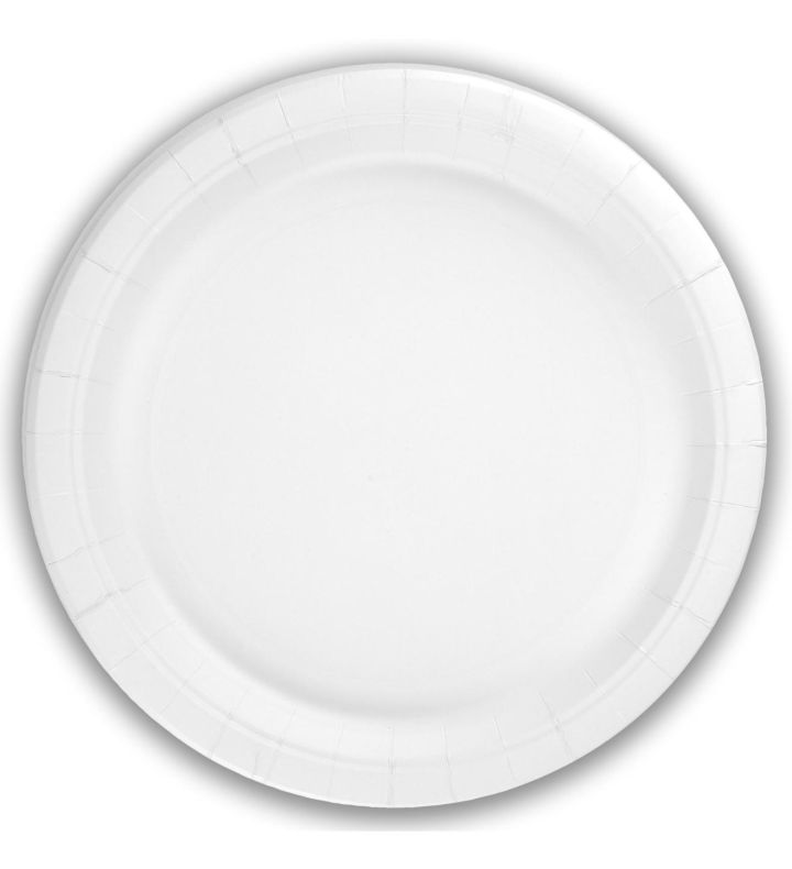 9" Paper Plates White Oaktree 8ct