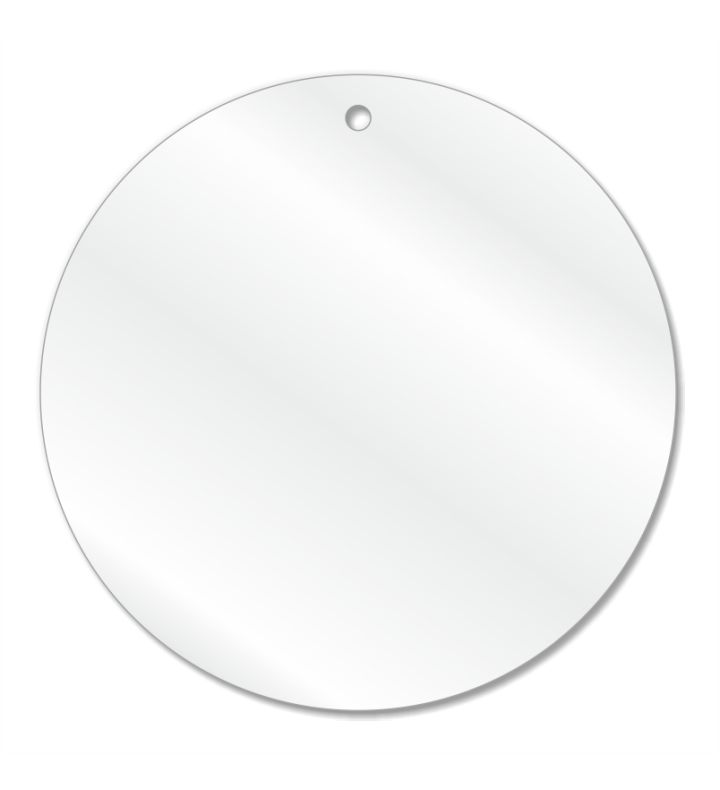 Acrylic Circle Disc With Hole 6cm x 6cm pk10