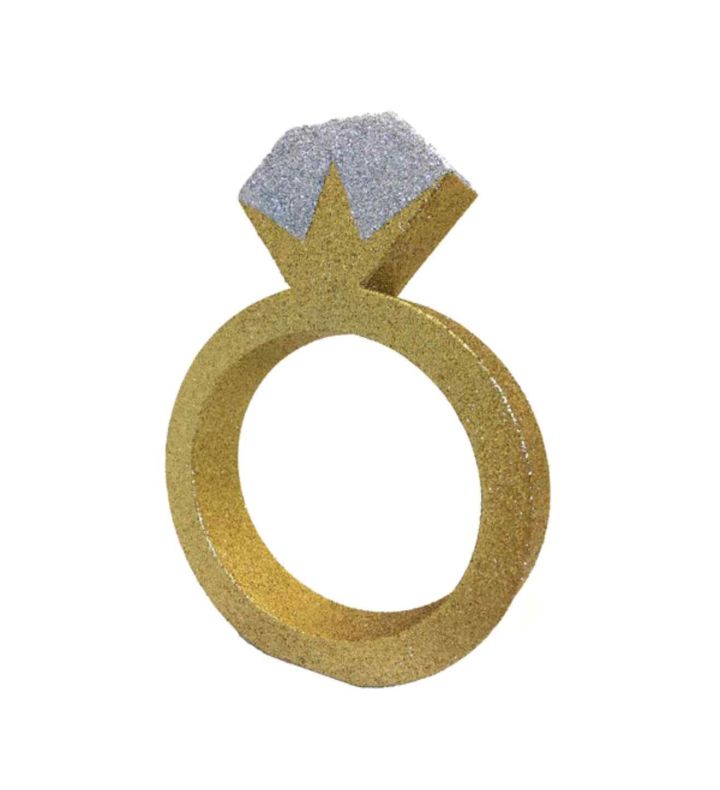 Engagement Ring Glitter Table Decoration