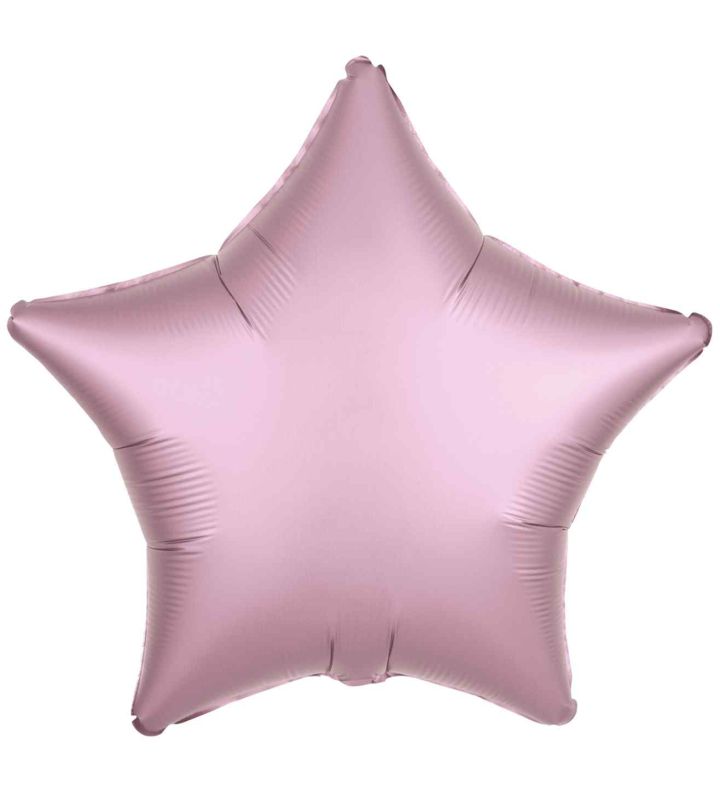 17" Amscan Metallic Pastel Pink Star Foil Balloon