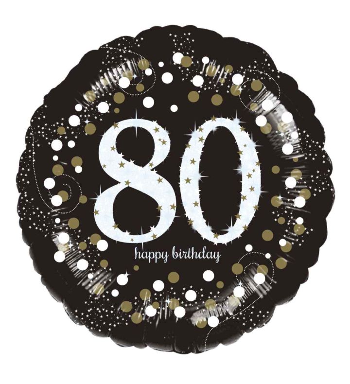 18" Amscan Sparkling Celebration 80th Birthday Foil Balloon