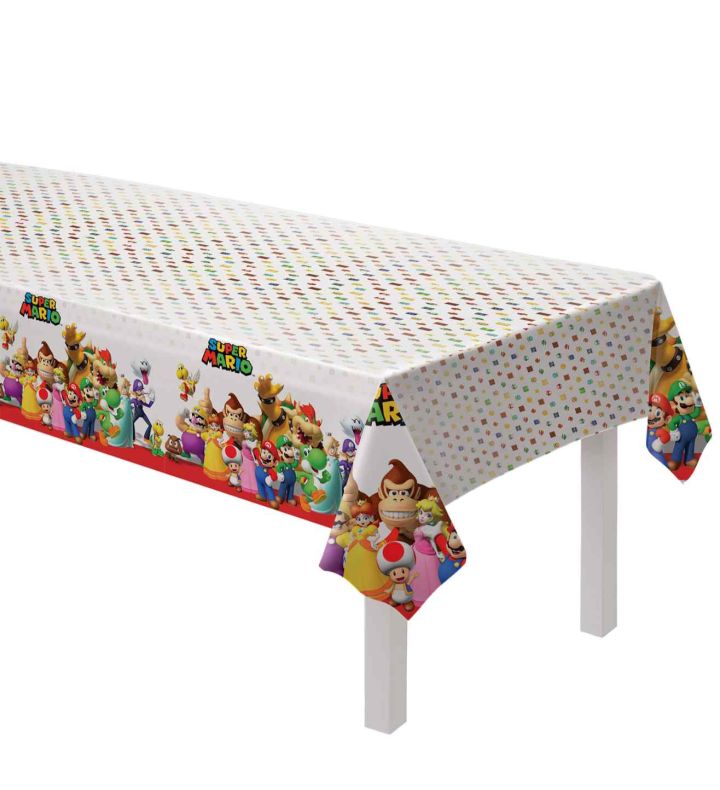 Super Mario Plastic Tablecover 1.37m x 2.43m