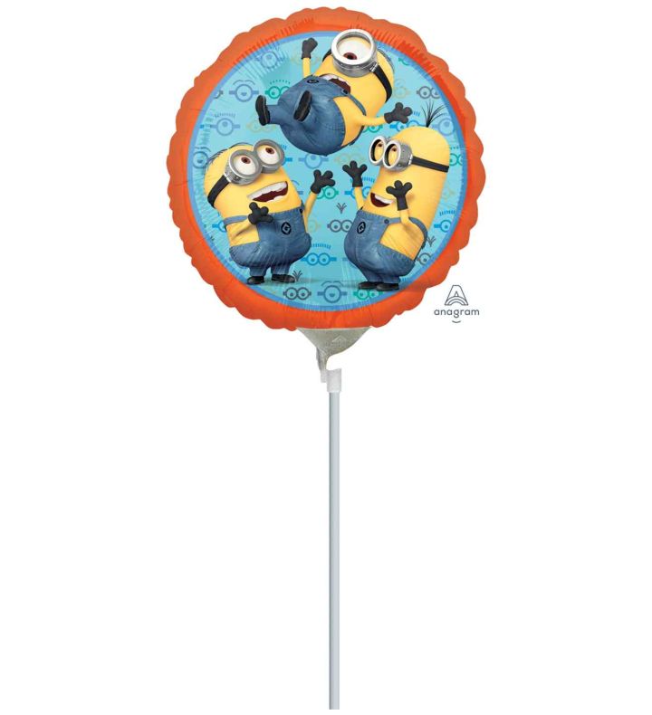 Mini Minions Despicable Me Round Anagram Foil Balloon