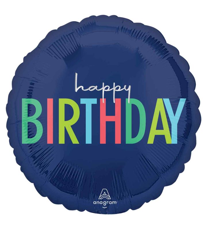 17" Anagram Modern Birthday Foil Balloon