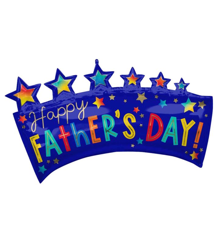 Happy Father's Day Banner Supershape Foil Balloon
