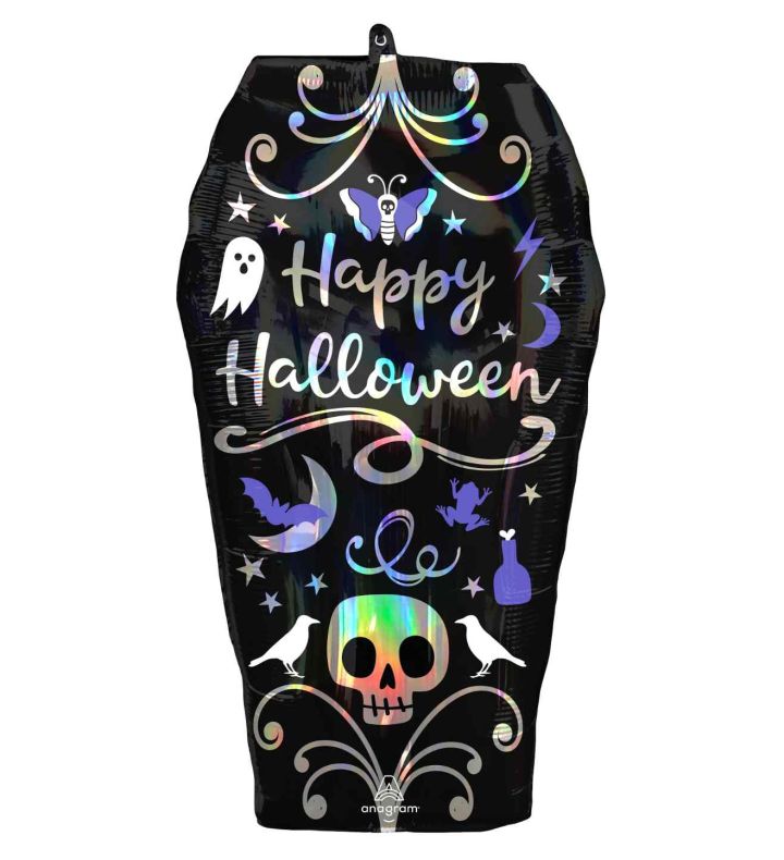 Iridescent Coffin SuperShape Foil Balloon