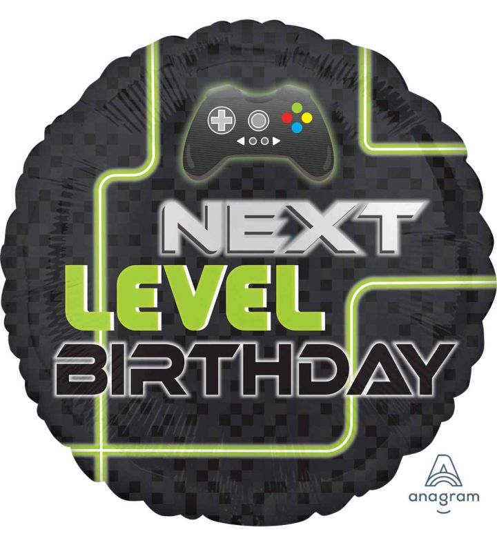 18" Level Up Birthday Foil Balloon