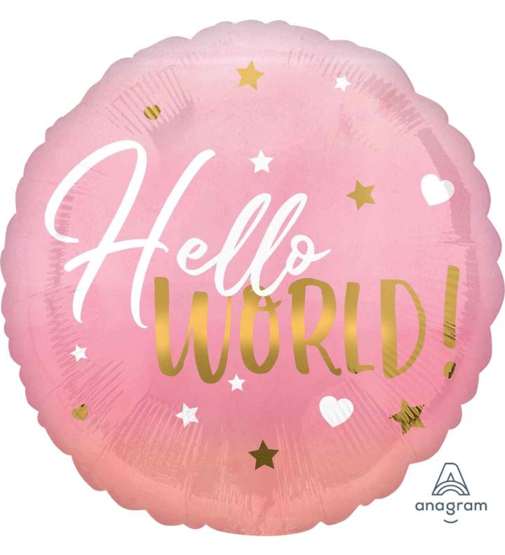 18" Pink Baby Girl Foil Balloon