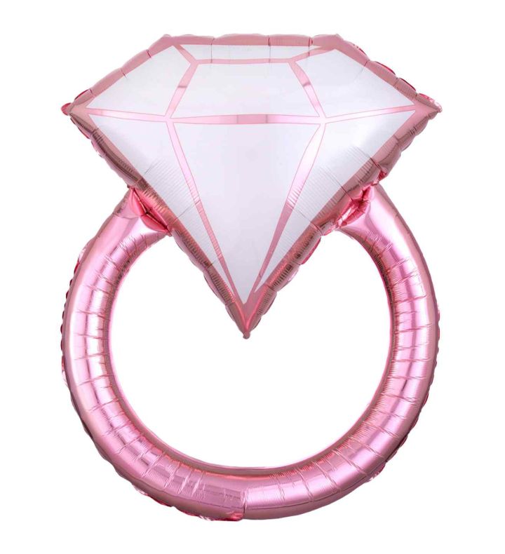 Blush Wedding Ring SuperShape Foil Balloon