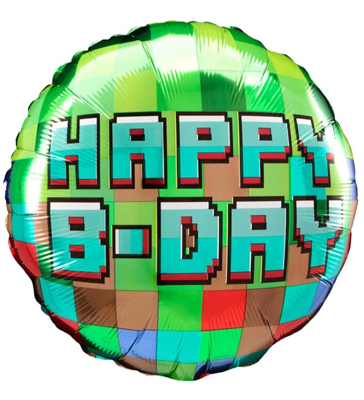 17" Anagram Pixel Party Foil Balloon