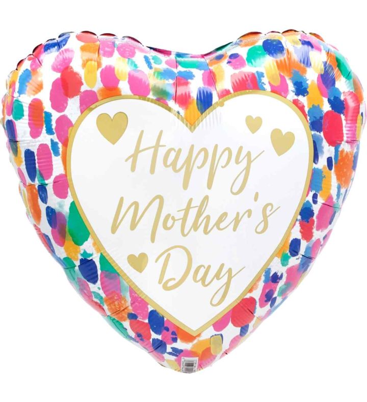 18" Colourful Watercolour Satin Luxe Foil Balloon