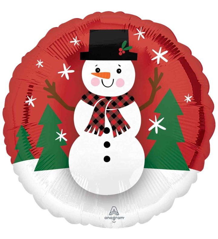 18" Anagram Smiley Snowman Foil Balloon