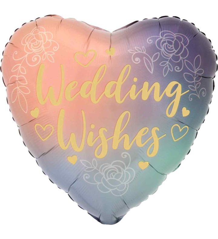 18" Anagram Heart Wedding Foil Balloon