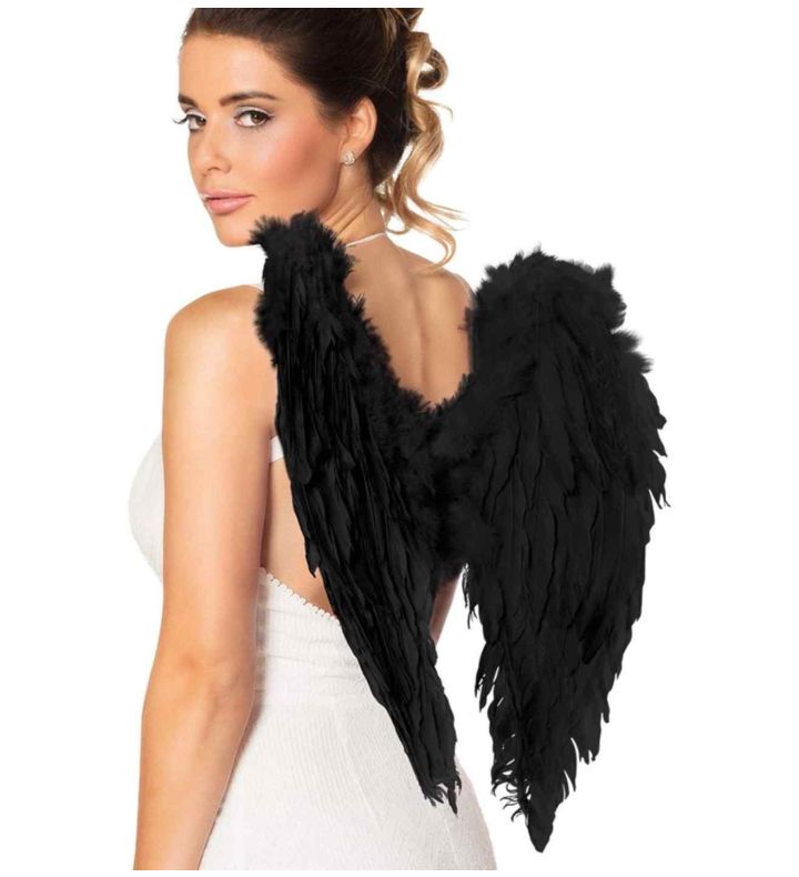 Angel wings folded -  black