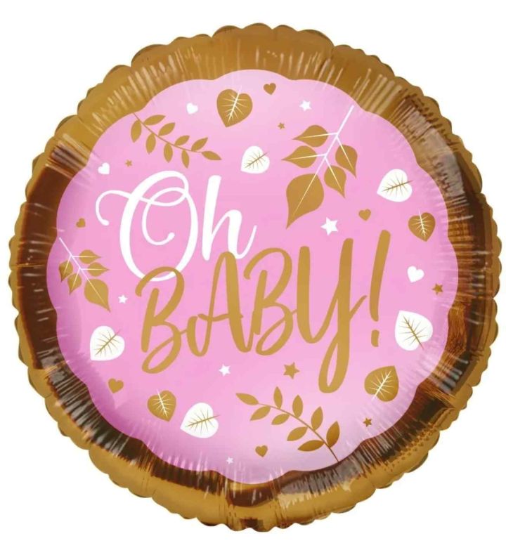 18" Oh Baby Girl Leaves Foil