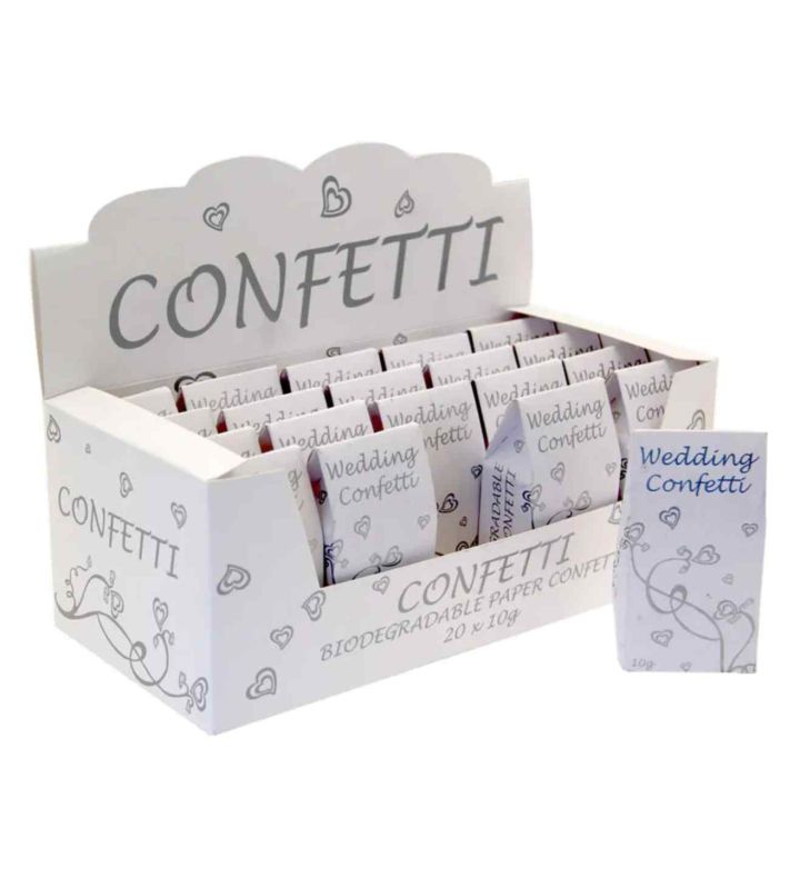 White & Silver Confetti in Display Box