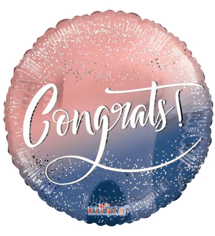 18" Congratualtions Girl Confetti Balloon