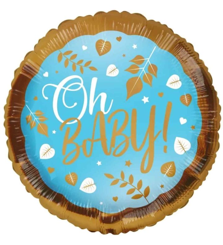 18" Oh Baby Boy Leaves Foil