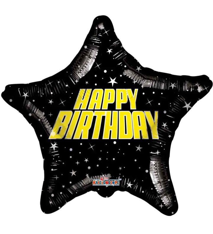 18" Kaleidoscope Birthday Space Holographic Foil Balloon