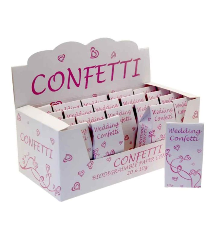 Pink & White Confetti in Display Box