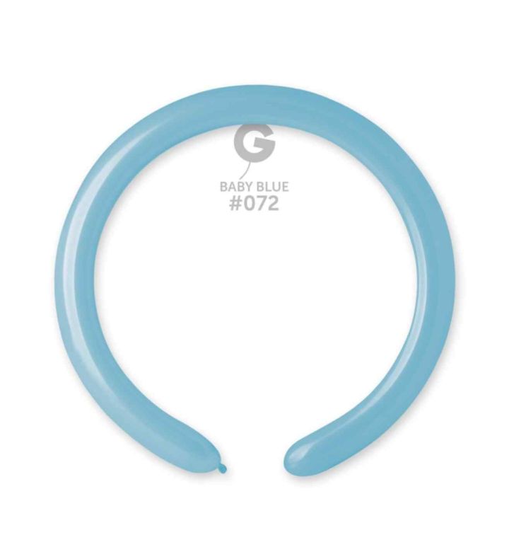 2" Gemar Baby Blue 072 Modelling Latex Balloons 100ct