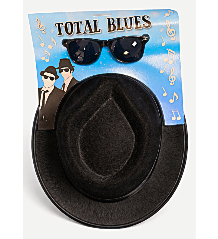Blues Brothers Hat & Sunglasses Set