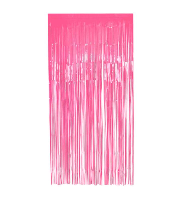 Foil Curtain Neon Pink