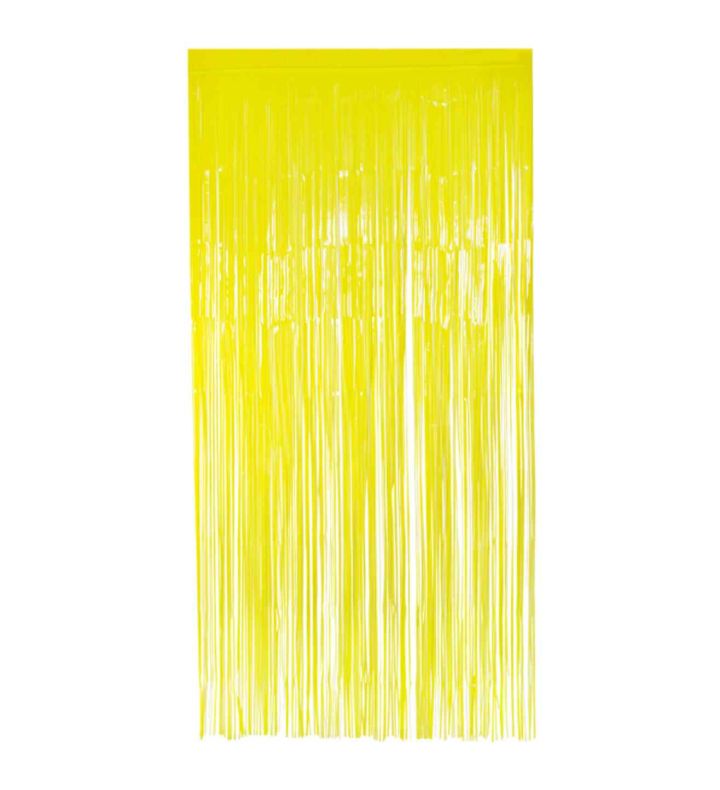 Foil Curtain Neon Yellow