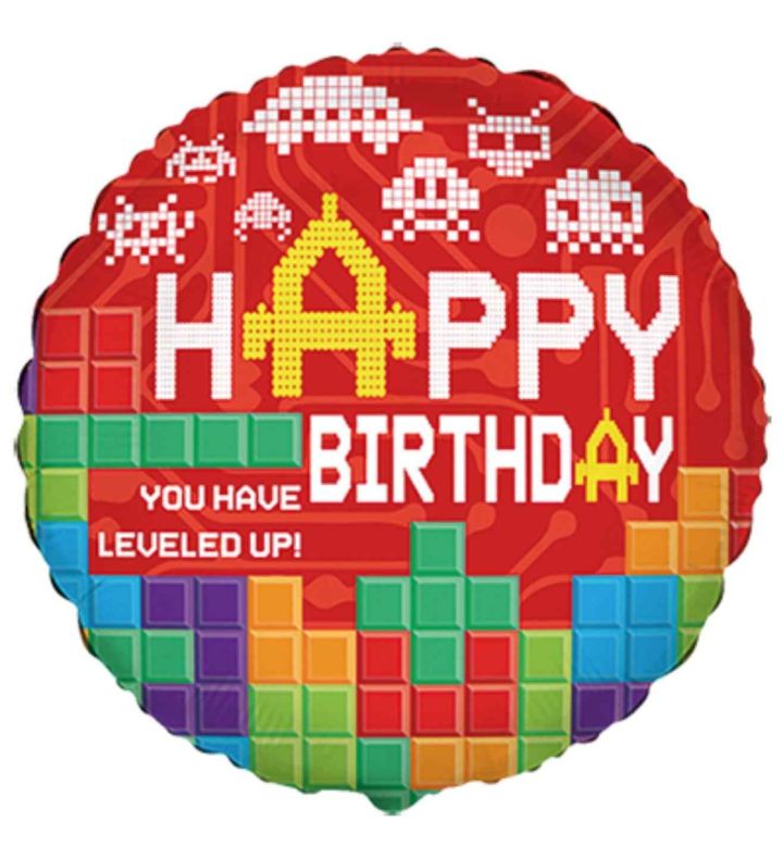 18" Birthday Brick Foil Balloon
