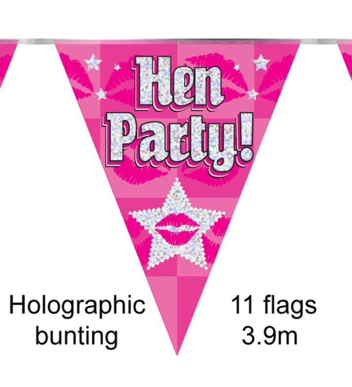 3.9m Oaktree 'Hen Party' Pink Bunting