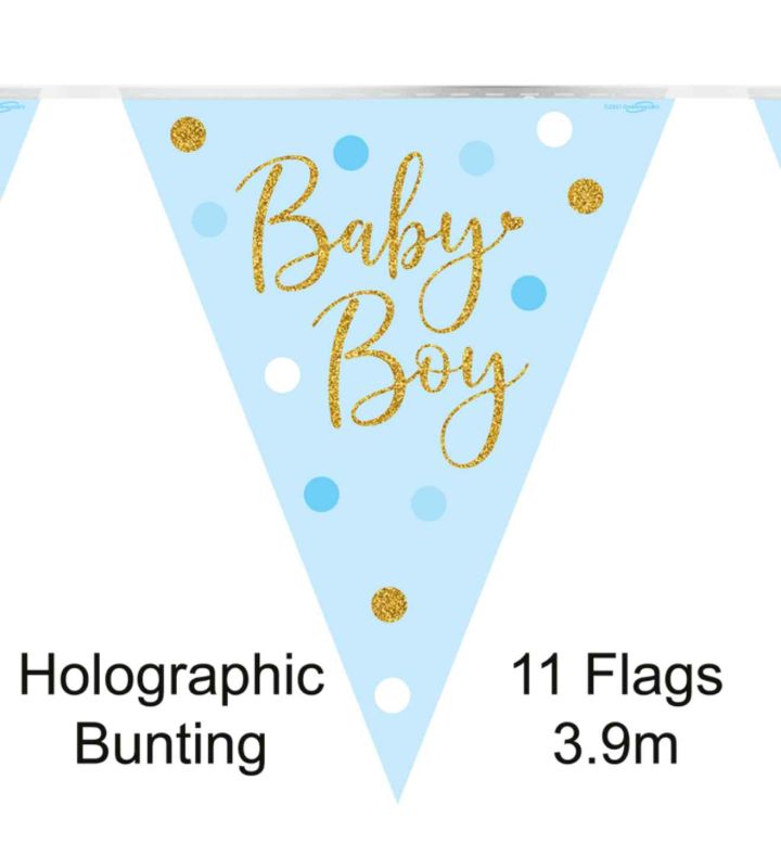 3.9m Oaktree 'Baby Boy' Blue Bunting