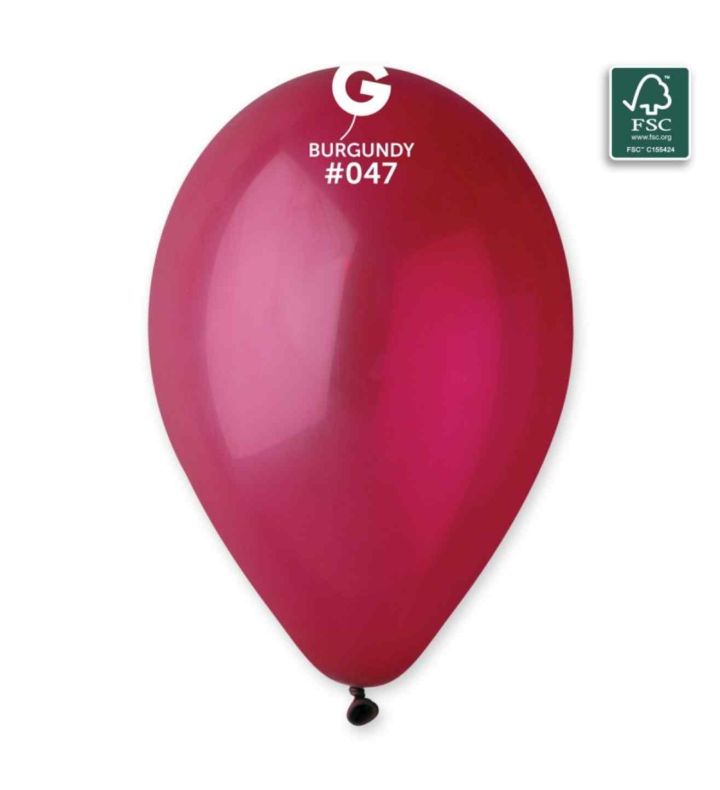 13" Gemar Burgundy 047 Latex Balloons 50ct
