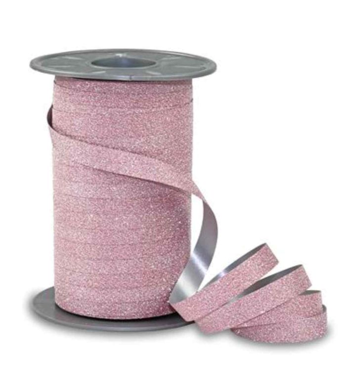 Poly Glitter Rosa Ribbon 10mm x 100m
