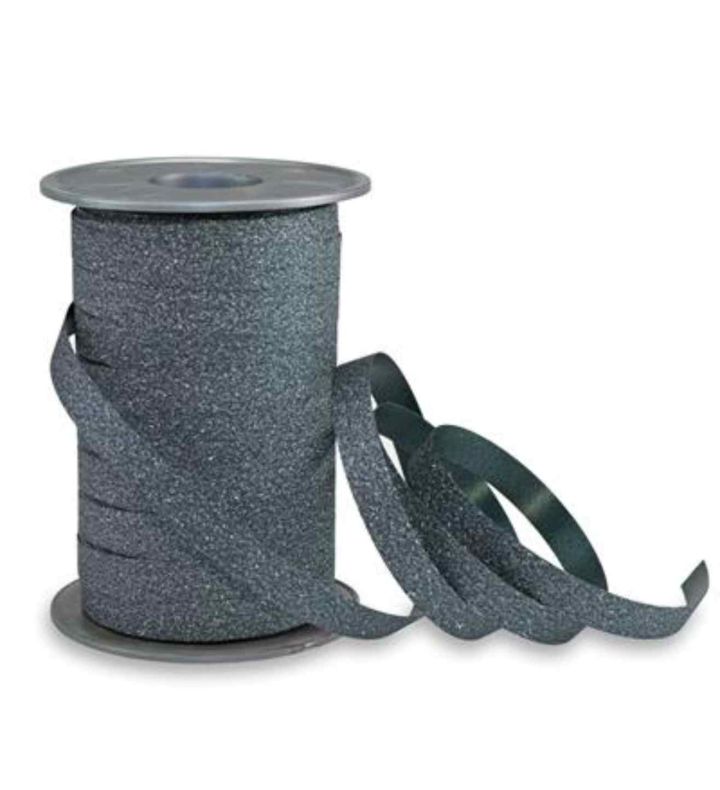 Poly Glitter Petrol Ribbon 10mm x 100m
