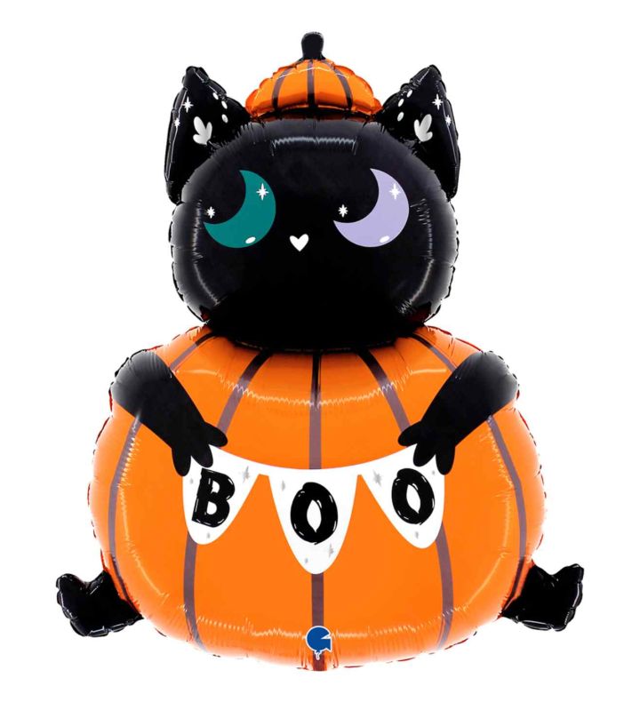 26" Grabo Cat in the Pumpkin
