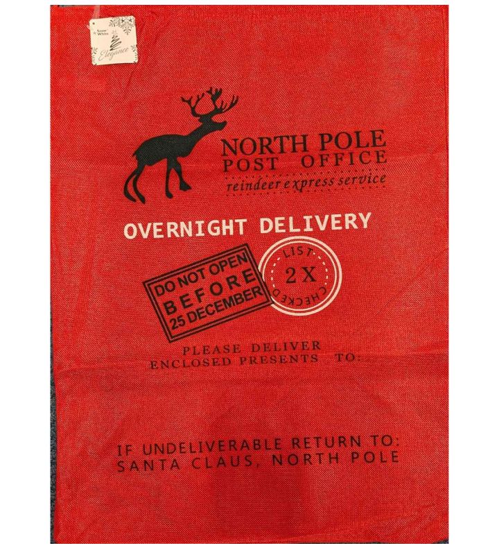PMS Christmas Santa Sack Red
