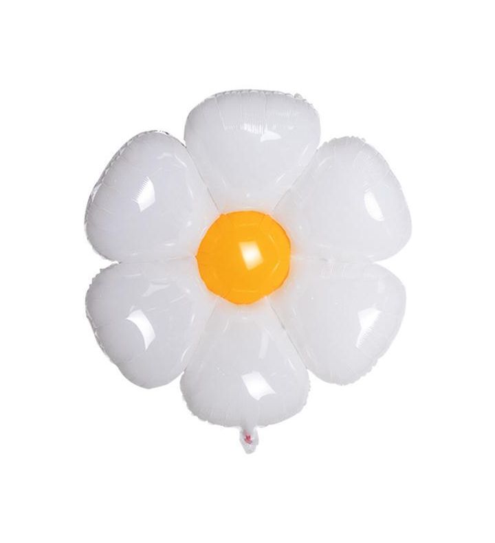 Daisy White/Yellow  40 x 50cm Foil Balloon
