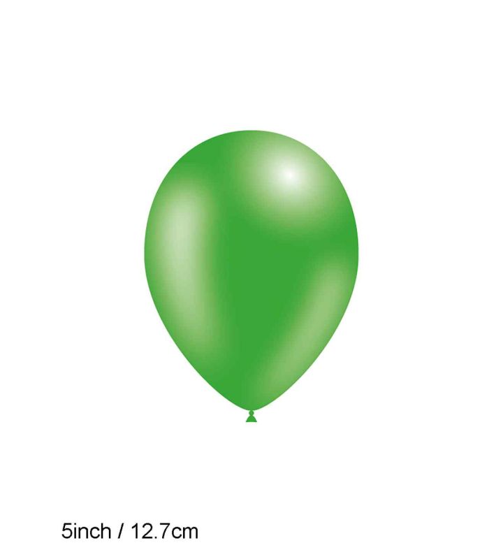 5" Decotex Fashion Solid Green 50 Latex Balloons 100ct