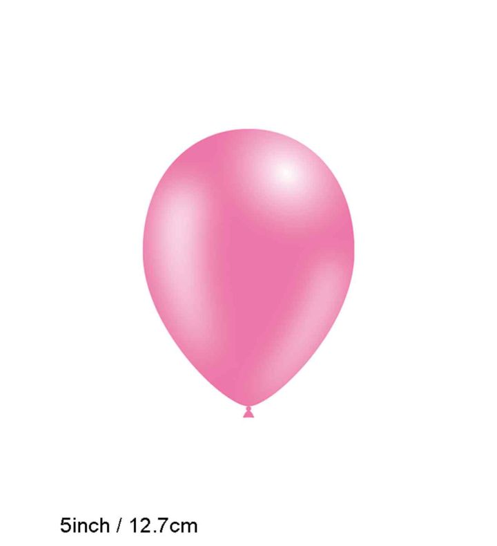 5" Decotex Fashion Solid Bubblegum Pink 33 Latex Balloons 100ct