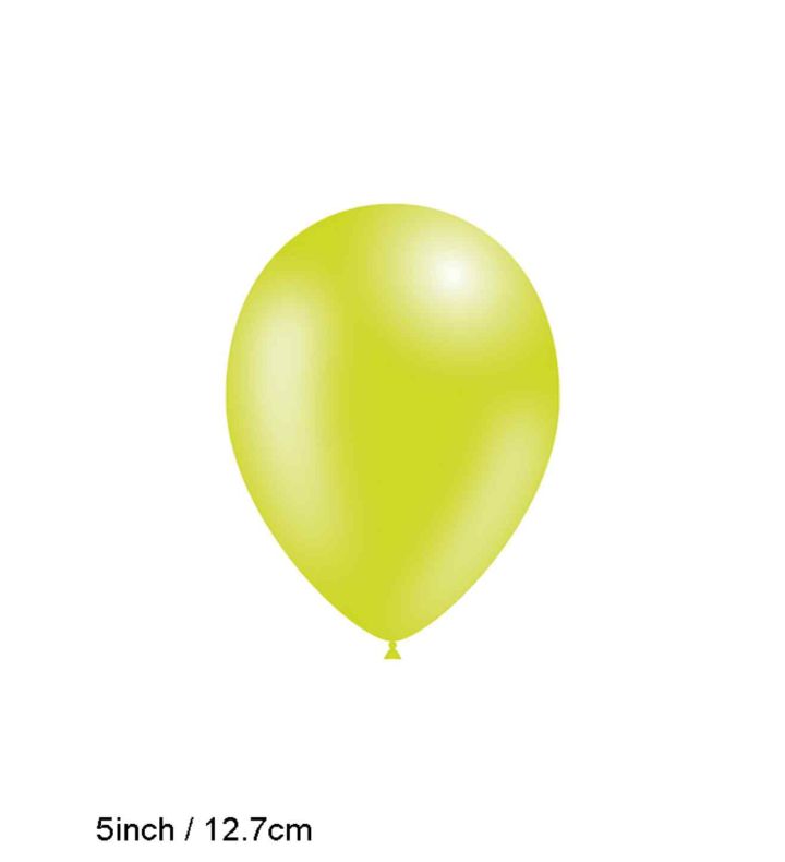 5" Decotex Fashion Solid Lime Green 14 Latex Balloons 100ct
