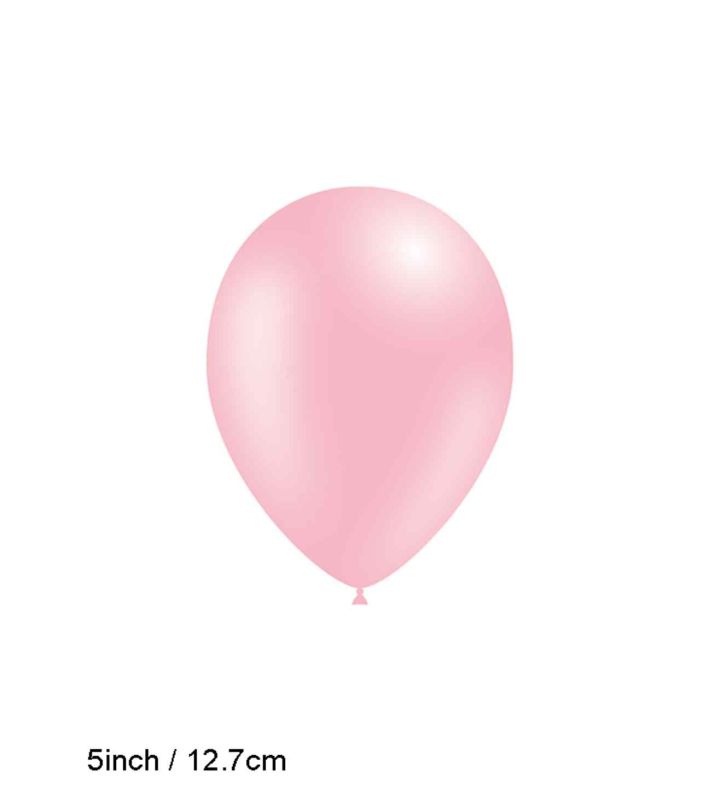 5" Decotex Fashion Solid Light Pink 21 Latex Ballons 100ct