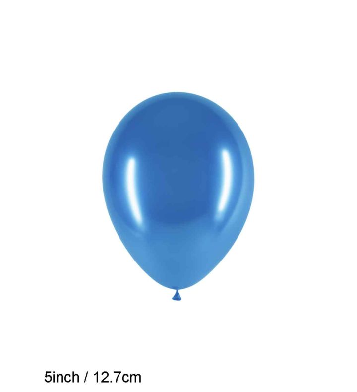 5" Decotex Chromium Blue 18 Latex Balloons 50ct